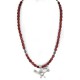.925 Sterling Silver Roadrunner Handmade Certified Authentic Navajo Natural Jasper and Hematite Native American Necklace 94009-1-16047-6