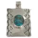 Bear Paw Handmade Navajo Natural Turquoise Native American Nickel Pendant 94005-1 Bear Paw Handmade Navajo Natural Turquoise Native American Nickel Pendant 94005-1