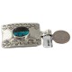Certified Authentic Bear Paw Handmade Navajo Natural Turquoise Native American Nickel Pendant 94005-4
