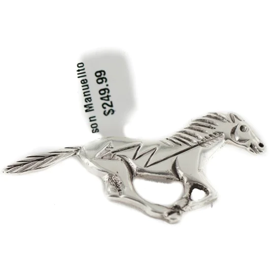 Horse Arrow Navajo .925 Sterling Silver Native American Pin 94013-2 Horse Arrow Navajo .925 Sterling Silver Native American Pin 94013-2