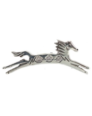 Horse Certified Authentic Rain Cloud Navajo .925 Sterling Silver Native American Pin 94013-3