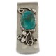 Navajo Handmade Certified Authentic .925 Sterling Silver Natural Carico Lake Native American Nickel Money Clip 91005-1