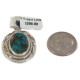 .925 Sterling Silver Certified Authentic Navajo Natural Turquoise Native American Pendant 94001-2