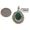 .925 Sterling Silver Navajo Natural Turquoise Native American Pendant 94001-3 .925 Sterling Silver Navajo Natural Turquoise Native American Pendant 94001-3