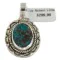 .925 Sterling Silver Navajo Natural Turquoise Native American Pendant 94001-3 .925 Sterling Silver Navajo Natural Turquoise Native American Pendant 94001-3