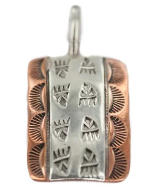 Bear Paw Handmade Navajo Pure .925 Sterling Silver Native American Copper Pendant 94003-2 Bear Paw Handmade Navajo Pure .925 Sterling Silver Native American Copper Pendant 94003-2
