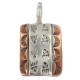 Bear Paw Handmade Certified Authentic Navajo Pure .925 Sterling Silver Native American Copper Pendant 94003-2