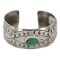 Certified Authentic Handmade Navajo Natural Turquoise Native American Nickel Bracelet 92001-2