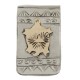 Horny Toad Certified Authentic 12kt Gold Filled and .925 Sterling Silver Handmade Navajo Native American Money Clip 91002 Horny Toad Certified Authentic 12kt Gold Filled and .925 Sterling Silver Handmade Navajo Native American Money Clip 91002