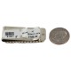 Navajo .925 Sterling Silver Handmade Certified Authentic Inlaid Natural Black Onyx Mother of Pearl Spiny Oyster Turquoise Native American Nickel and Brass Money Clip 91001-5