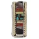 Navajo .925 Sterling Silver Handmade Inlaid Natural Black Onyx Mother of Pearl Spiny Oyster Turquoise Native American Nickel and Brass Money Clip 91001-9 Navajo .925 Sterling Silver Handmade Inlaid Natural Black Onyx Mother of Pearl Spiny Oyster Turquoise Native American Nickel and Brass Money Clip 91001-9