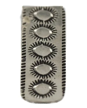 Navajo .925 Sterling Silver Handmade Native American Nickel Money Clip 91001-6