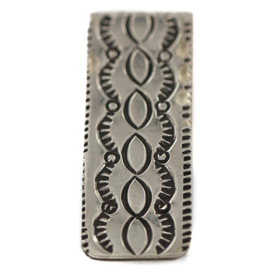 Navajo .925 Sterling Silver Handmade Certified Authentic Native American Nickel Money Clip 91002-2