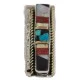 Navajo Handmade .925 Sterling Silver Inlaid Natural Spiny Oyster Turquoise Mother of Pearl Black Onyx Native American Nickel Money Clip 91001-7 Navajo Handmade .925 Sterling Silver Inlaid Natural Spiny Oyster Turquoise Mother of Pearl Black Onyx Native American Nickel Money Clip 91001-7