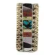 Navajo Handmade .925 Sterling Silver Inlaid Natural Turquoise Mother of Pearl Spiny Oyster Black Onyx Native American Nickel and Brass Money Clip 91001-1 Navajo Handmade .925 Sterling Silver Inlaid Natural Turquoise Mother of Pearl Spiny Oyster Black Onyx Native American Nickel and Brass Money Clip 91001-1