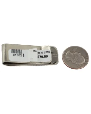 Swirls .925 Sterling Silver Navajo Handmade Native American Nickel Money Clip 91002-1