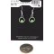 Certified Authentic Navajo .925 Sterling Silver Natural Gaspeite Native American Dangle Earrings 27226-3