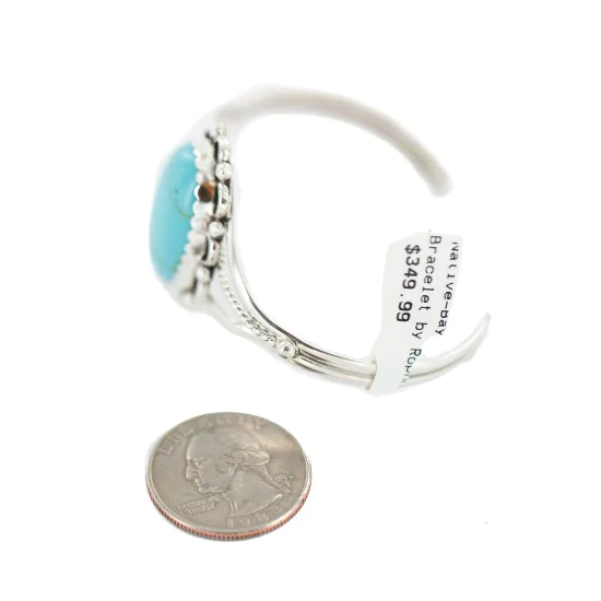 Handmade Navajo .925 Sterling Silver Turquoise Native American Bracelet 13085 Handmade Navajo .925 Sterling Silver Turquoise Native American Bracelet 13085