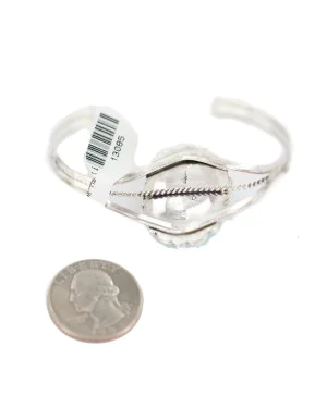 Handmade Navajo .925 Sterling Silver Turquoise Native American Bracelet 13085