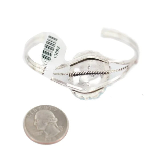 Handmade Navajo .925 Sterling Silver Turquoise Native American Bracelet 13085 Handmade Navajo .925 Sterling Silver Turquoise Native American Bracelet 13085