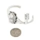 Handmade Navajo .925 Sterling Silver White Howlite Native American Bracelet 13091 Handmade Navajo .925 Sterling Silver White Howlite Native American Bracelet 13091