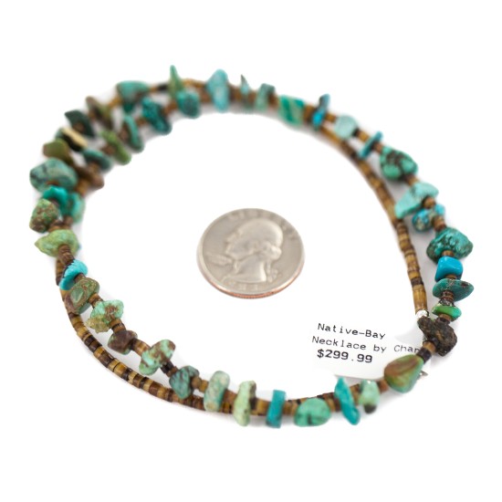 Certified Authentic Navajo .925 Sterling Silver Natural Turquoise Native American Necklace 18194 Certified Authentic Navajo .925 Sterling Silver Natural Turquoise Native American Necklace 18194