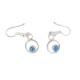 Certified Authentic Navajo .925 Sterling Silver Natural Lapis Dangle Native American Earrings 27226-2