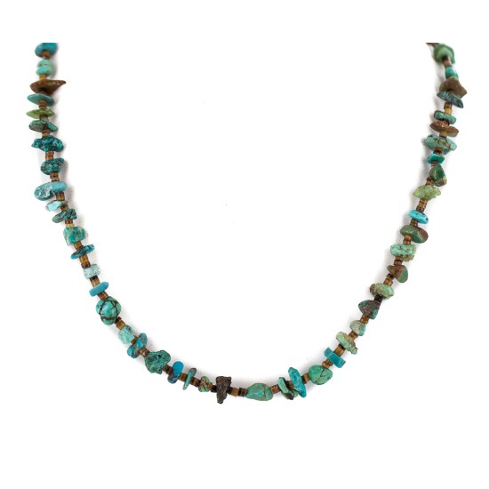 Certified Authentic Navajo .925 Sterling Silver Natural Turquoise Native American Necklace 18194 Certified Authentic Navajo .925 Sterling Silver Natural Turquoise Native American Necklace 18194