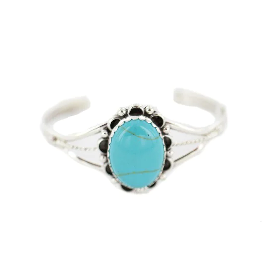 Handmade Navajo .925 Sterling Silver Turquoise Native American Bracelet 13085 Handmade Navajo .925 Sterling Silver Turquoise Native American Bracelet 13085