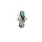 Leaf Navajo .925 Sterling Silver Handmade Natural Turquoise Native American Ring Size 8 13089-2 Leaf Navajo .925 Sterling Silver Handmade Natural Turquoise Native American Ring Size 8 13089-2