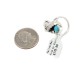 Leaf Navajo .925 Sterling Silver Certified Authentic Handmade Natural Turquoise Native American Ring Size 8 13090-4