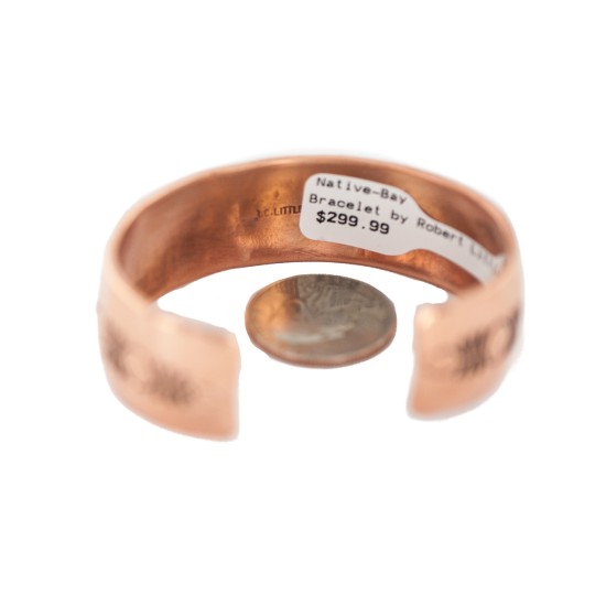 Handmade Certified Authentic Bear paw Navajo .925 Sterling Silver and Pure Copper Native American Bracelet 13098
