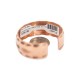 Handmade Certified Authentic Feather Maze Navajo .925 Sterling Silver and Pure Copper Native American Bracelet 13097-5