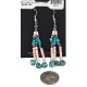 Handmade Certified Authentic Navajo .925 Sterling Silver Natural Turquoise Spiny Oyster Native American Dangle Earrings 18201 Handmade Certified Authentic Navajo .925 Sterling Silver Natural Turquoise Spiny Oyster Native American Dangle Earrings 18201