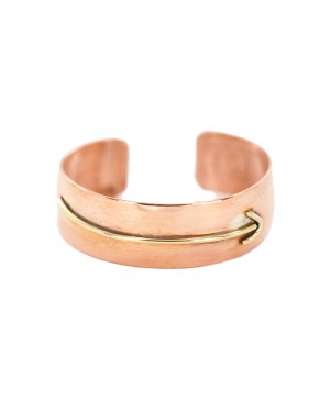 Certified Authentic Handmade Brass Navajo Native American Pure Copper Bracelet 13097-11