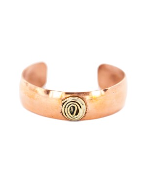 Certified Authentic Handmade Navajo Brass Native American Pure Copper Bracelet 13097-1