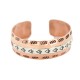 Handmade Certified Authentic Feather Maze Navajo .925 Sterling Silver and Pure Copper Native American Bracelet 13097-5