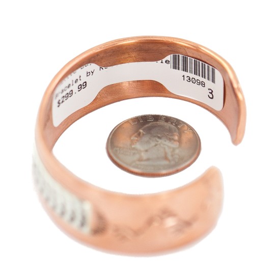 Certified Authentic Bear paw Navajo .925 Sterling Silver Handmade Native American Pure Copper Bracelet 13098-3 Certified Authentic Bear paw Navajo .925 Sterling Silver Handmade Native American Pure Copper Bracelet 13098-3