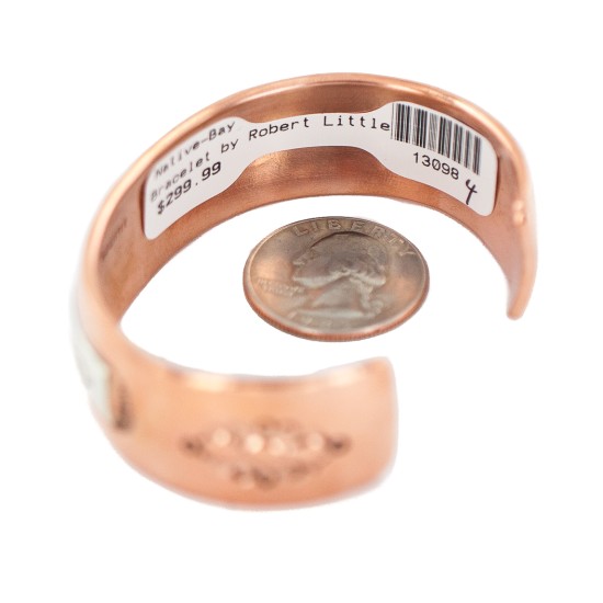 Certified Authentic Bear paw Navajo .925 Sterling Silver Handmade Native American Pure Copper Bracelet 13098-4 Certified Authentic Bear paw Navajo .925 Sterling Silver Handmade Native American Pure Copper Bracelet 13098-4