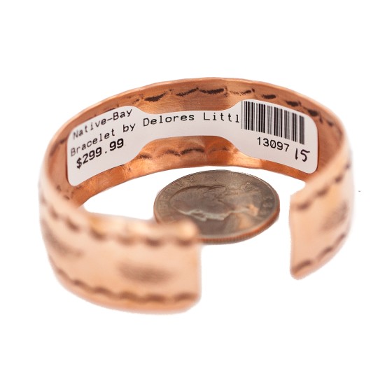 Certified Authentic Navajo .925 Sterling Silver Handmade Arrow head Feather Native American Pure Copper Bracelet 13097-15 Certified Authentic Navajo .925 Sterling Silver Handmade Arrow head Feather Native American Pure Copper Bracelet 13097-15