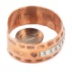 Certified Authentic Navajo .925 Sterling Silver Handmade Maze Feather Native American Pure Copper Bracelet  13097-19