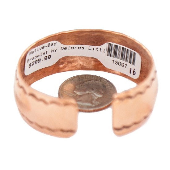 Certified Authentic Navajo .925 Sterling Silver Handmade Arrow head Feather Maze Native American Pure Copper Bracelet 13097-16 Certified Authentic Navajo .925 Sterling Silver Handmade Arrow head Feather Maze Native American Pure Copper Bracelet 13097-16