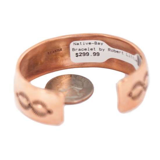 Certified Authentic Bear paw Navajo .925 Sterling Silver Handmade Native American Pure Copper Bracelet  13098-2