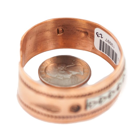 Certified Authentic Navajo .925 Sterling Silver Arrow head Feather Maze Handmade Native American Pure Copper Bracelet 13097-23 Certified Authentic Navajo .925 Sterling Silver Arrow head Feather Maze Handmade Native American Pure Copper Bracelet 13097-23