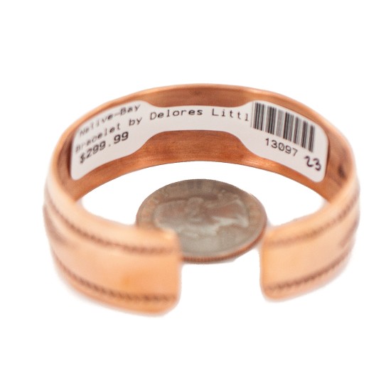 Certified Authentic Navajo .925 Sterling Silver Arrow head Feather Maze Handmade Native American Pure Copper Bracelet 13097-23 Certified Authentic Navajo .925 Sterling Silver Arrow head Feather Maze Handmade Native American Pure Copper Bracelet 13097-23
