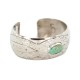 Certified Authentic Navajo Handmade Natural Turquoise Native American Nickel Bracelet  13082-3