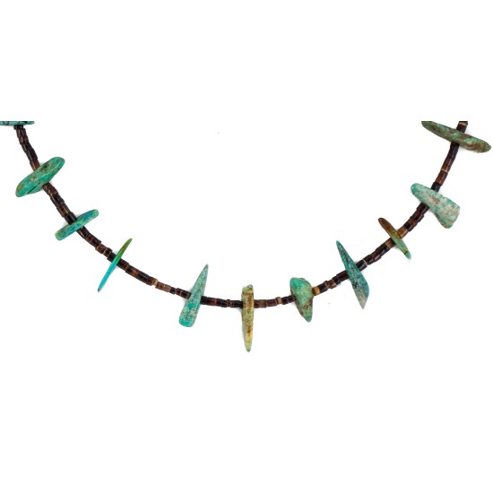 Certified Authentic Navajo .925 Sterling Silver Natural Turquoise Native American Necklace 18192