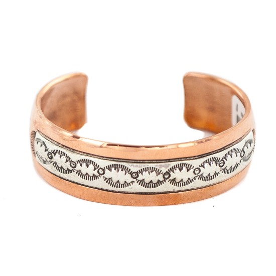 Bear paw Navajo .925 Sterling Silver Certified Authentic Handmade Native American Pure Copper Bracelet 13098-1 Bear paw Navajo .925 Sterling Silver Certified Authentic Handmade Native American Pure Copper Bracelet 13098-1