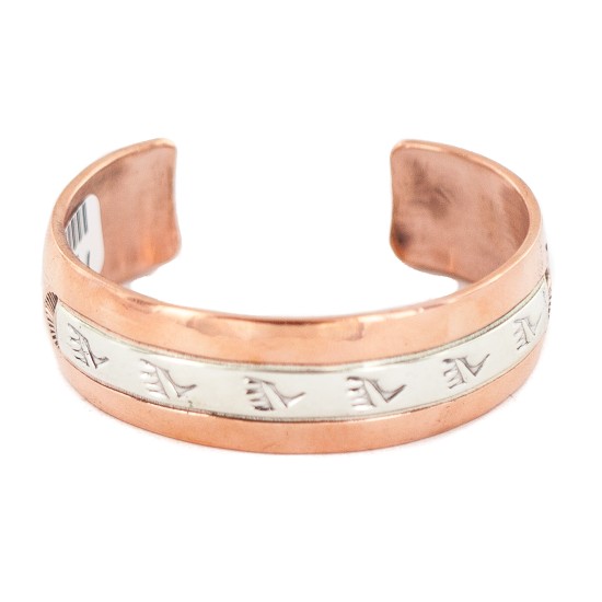 Certified Authentic Bear paw Navajo .925 Sterling Silver Handmade Native American Pure Copper Bracelet 13100-1 Certified Authentic Bear paw Navajo .925 Sterling Silver Handmade Native American Pure Copper Bracelet 13100-1