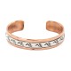 Certified Authentic Navajo .925 Sterling Silver Bear paw Handmade Native American Pure Copper Bracelet  13100-2